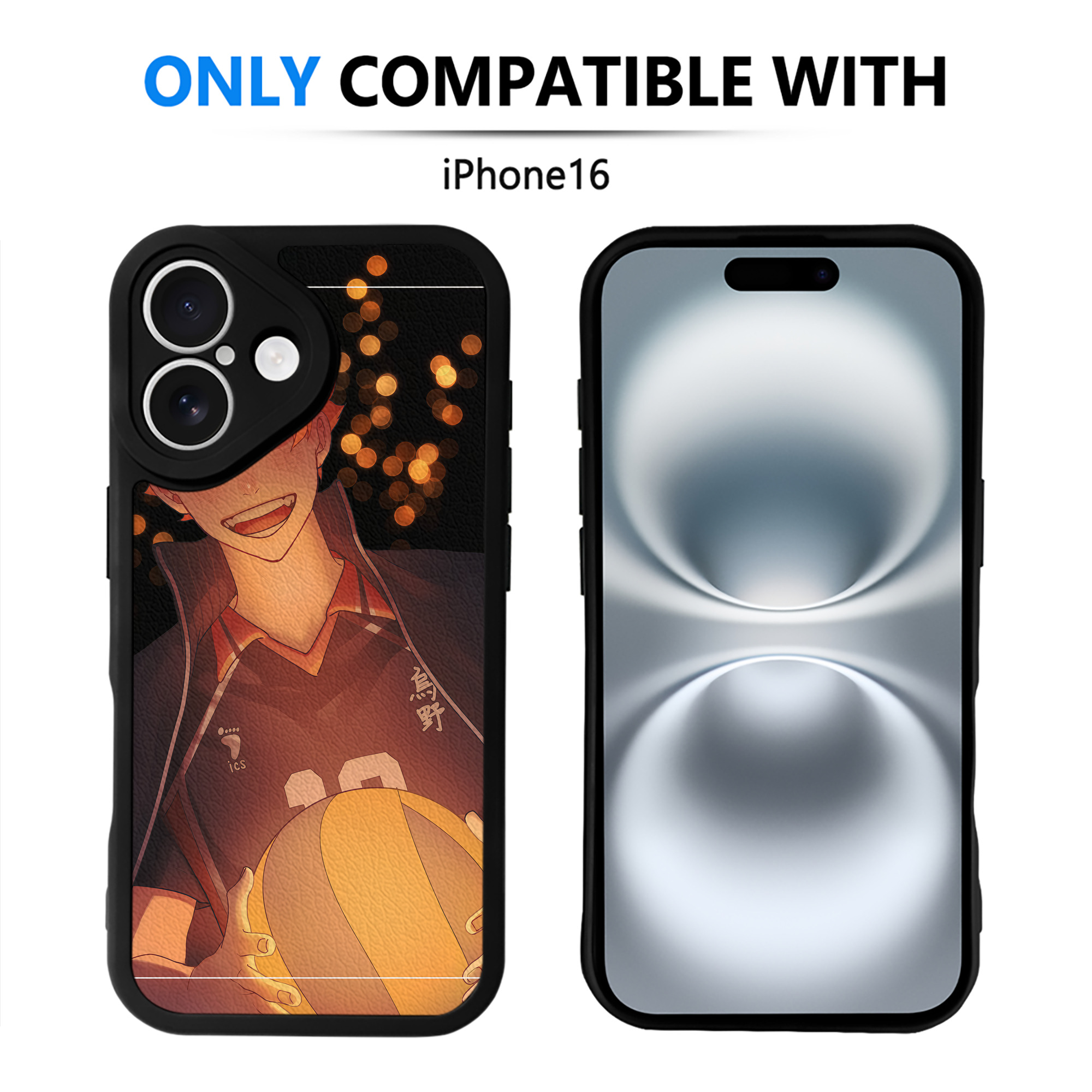 （画像用） ハイキュー!! Haikyu!! 【iPhone 16シリーズ対応】シリコンスマホケース（レザー調） 材質：シリコン